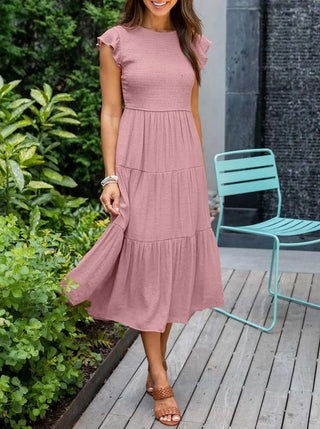 Leana - Kleid - Geraffte Büste - Kleider - Rosa - Müller Mode
