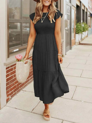 Leana - Kleid - Geraffte Büste - Kleider - Schwarz - Müller Mode