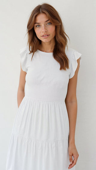 Leni – Smocked - Summer - Midi - Kleid – Plissee - Kleider - Rosa - Müller Mode