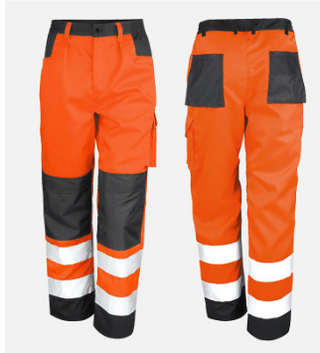Lennon - Reflektierende Streifenhose - Sicherheits - Arbeitskleidung - Arbeitshosen - Orange - Müller Mode
