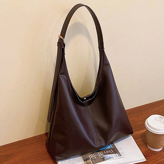 Leyna - Leder - Tote - Tasche - Großes Fassungsvermögen - Schultertaschen - Kaffee - Müller Mode