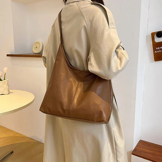 Leyna - Leder - Tote - Tasche - Großes Fassungsvermögen - Schultertaschen - Weiß - Müller Mode