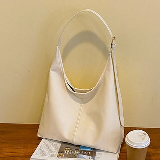 Leyna - Leder - Tote - Tasche - Großes Fassungsvermögen - Schultertaschen - Weiß - Müller Mode
