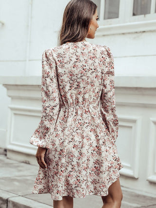 Lieselotte - Geblümte Mini - Kleid - Kleider - Weiß - Müller Mode