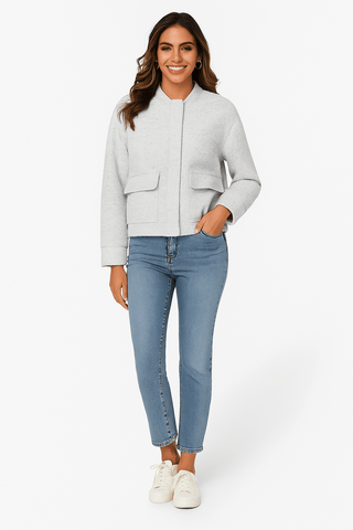 Lilli Strukturjacke mit Taschen - Jacken - Weiß - Müller Mode
