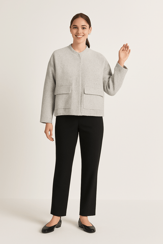 Lilli Strukturjacke mit Taschen - Jacken - Weiß - Müller Mode