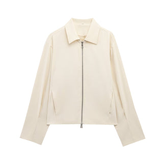 Linsey Jacke mit Reißverschluss und Kragen - Jacken - Weiß - Müller Mode