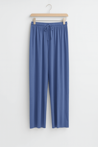 Linsey Schlupfhose mit weitem Bein und Tunnelzugnd - hosen - Blau - Müller Mode