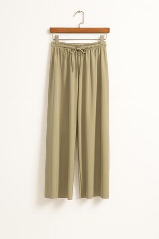 Linsey Schlupfhose mit weitem Bein und Tunnelzugnd - hosen - Grun - Müller Mode
