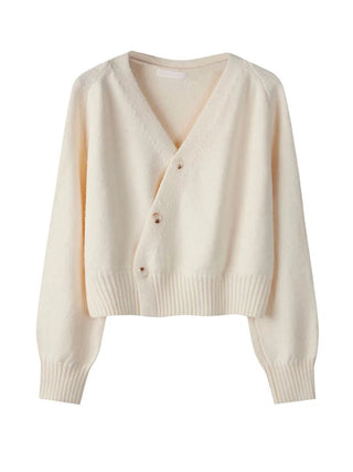 Livvy - Asymmetrische Strickjacke - Gekürzte Passform - Strickwaren - Beige - Müller Mode