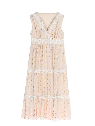 Lola - Maxi - Kleid - Boho Spitze - Kleider - Gelb - Müller Mode