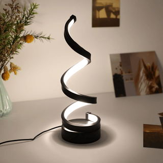Lumina - Leichte Spirale - Tischlampe - Schwarz - Müller Mode