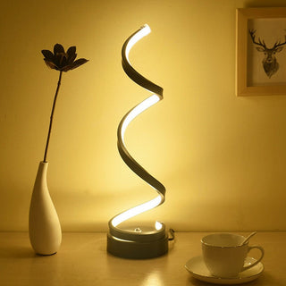 Lumina - Leichte Spirale - Tischlampe - Weiß - Müller Mode