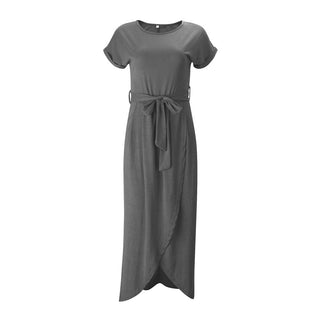 Maike - Maxi Kleid - Schlitz - Kleider - Dunkelgrau - Müller Mode