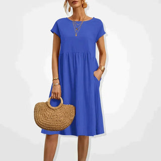 Malia - Kleid - Oversized - Kleider - Blau - Müller Mode