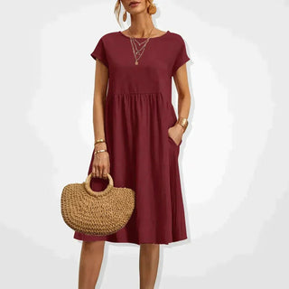 Malia - Kleid - Oversized - Kleider - Dunkelrot - Müller Mode