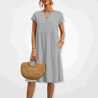 Malia - Kleid - Oversized - Kleider - Grau - Müller Mode