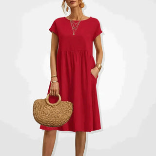 Malia - Kleid - Oversized - Kleider - Rot - Müller Mode