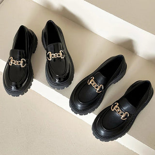 Marceline - Plateau - Loafer - Metallketten - Charme - Loafers - Schwarz Matt - Müller Mode