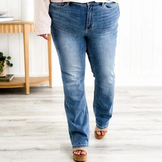 Maren - Bauchfreie Hose - Jeans - Hellblau - Müller Mode