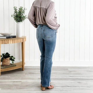 Maren - Bauchfreie Hose - Jeans - Hellblau - Müller Mode