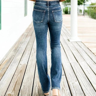 Maren - Bauchfreie Hose - Jeans - Hellblau - Müller Mode