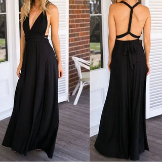 Marie - Wickel - Maxikleid - Vielseitig - Kleider - Schwarz - Müller Mode