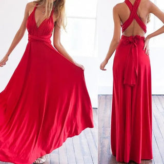 Marie - Wickel - Maxikleid - Vielseitig - Kleider - Rot - Müller Mode