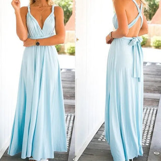 Marie - Wickel - Maxikleid - Vielseitig - Kleider - Hellblau - Müller Mode