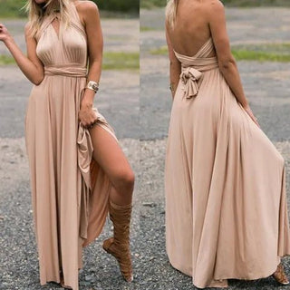Marie - Wickel - Maxikleid - Vielseitig - Kleider - Beige - Müller Mode