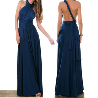 Marie - Wickel - Maxikleid - Vielseitig - Kleider - Marineblau - Müller Mode