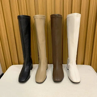 Marinella - Kniehohe Stiefel - Wintermode - Stiefel - Braun - Müller Mode