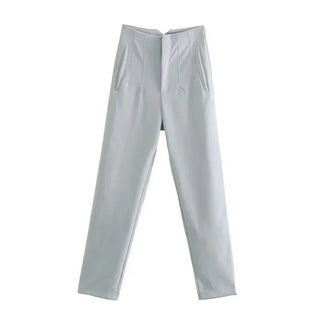 Maryanne - Formelle Cropped - Hose - Hochtaillierter Stil - Stoffhosen - Hellblau - Müller Mode