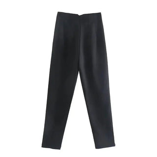 Maryanne - Formelle Cropped - Hose - Hochtaillierter Stil - Stoffhosen - Schwarz - Müller Mode