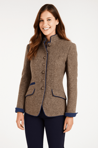 Maryse Blazer mit Stehkragen - Blazers - Hellbraun - Müller Mode