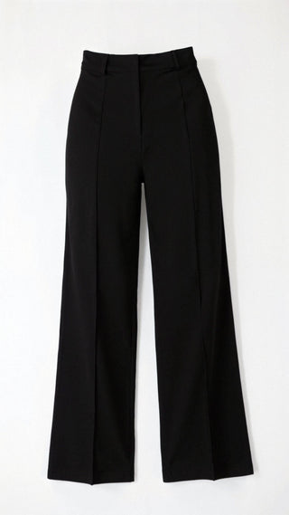 Mathilda Hose mit Weitem Bein - Stoffhosen - Schwarz - Müller Mode