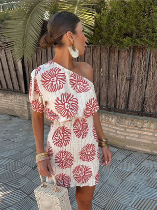 Melanie - Kleid - One - Shoulder - Stil - Kleider - Weiß - Müller Mode