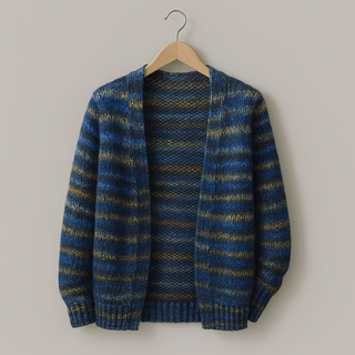 Mette Mehrfarbige Strickjacke - Strickwaren - Rot - Müller Mode