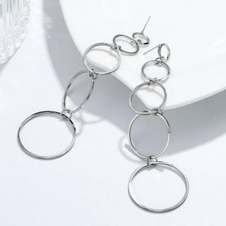 Micara - Cascading Hoops - Ohrringe - Ohrringe - Silber - Müller Mode