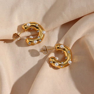 Micara – Dotted Pearls – Ohrringe - Ohrringe - Gold - Müller Mode