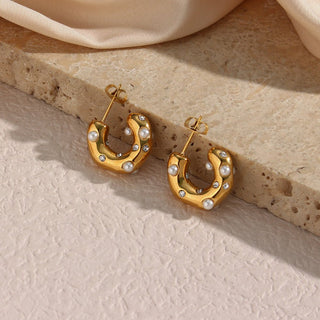 Micara – Dotted Pearls – Ohrringe - Ohrringe - Gold - Müller Mode