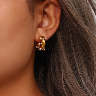 Micara – Dotted Pearls – Ohrringe - Ohrringe - Gold - Müller Mode
