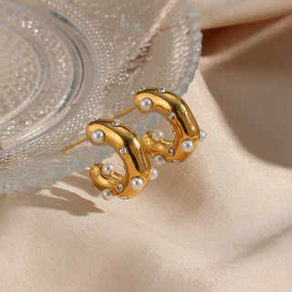 Micara – Dotted Pearls – Ohrringe - Ohrringe - Gold - Müller Mode