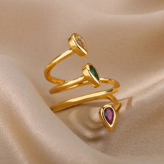 Micara - Gemstone Twirls - Ringe - Ringe - Gold - Müller Mode