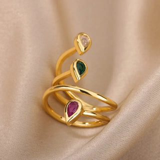 Micara - Gemstone Twirls - Ringe - Ringe - Gold - Müller Mode