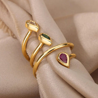 Micara - Gemstone Twirls - Ringe - Ringe - Gold - Müller Mode