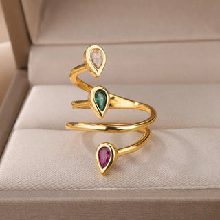 Micara - Gemstone Twirls - Ringe - Ringe - Gold - Müller Mode