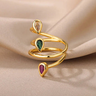 Micara - Gemstone Twirls - Ringe - Ringe - Gold - Müller Mode