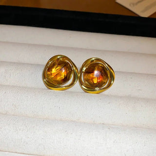 Micara - Golden Orb - Ohrringe - Ohrringe - Braun - Müller Mode