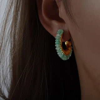 Micara - Gypsy Hoops - Ohrringe - Ohrringe - Grün - Müller Mode